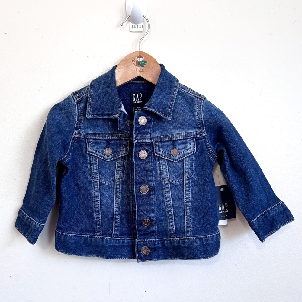 Gap Baby Classic Denim Jacket 6-12 Months Blue Snap
